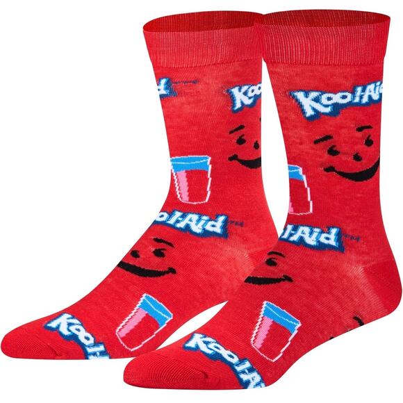 Odd Sox Unisex Kool Aid Man Oh Yeah Novelty Crew Socks Retro 80s 90s Red Blue - Picture 8 of 8